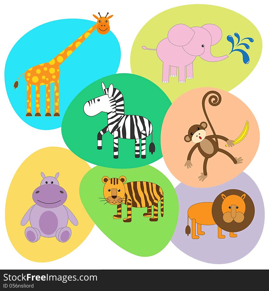 Vector set of cute animals