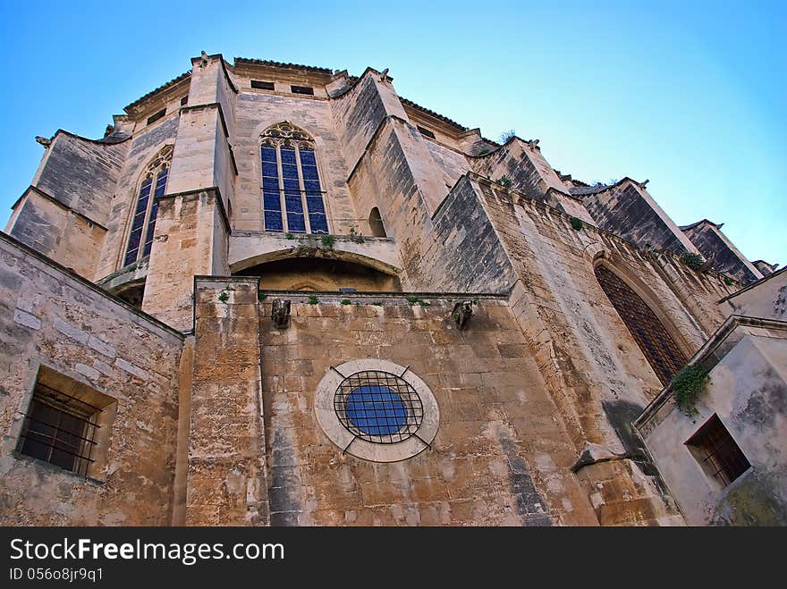 Old gothic church in Majorca (Spain). Old gothic church in Majorca (Spain)