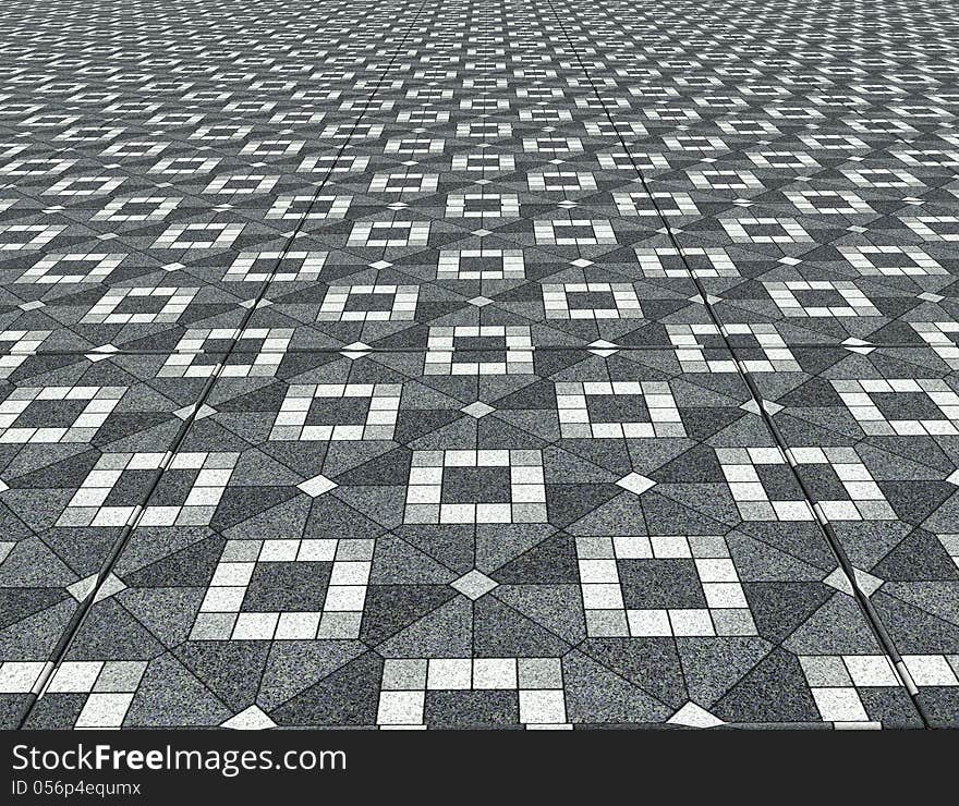 Geometric floor texture