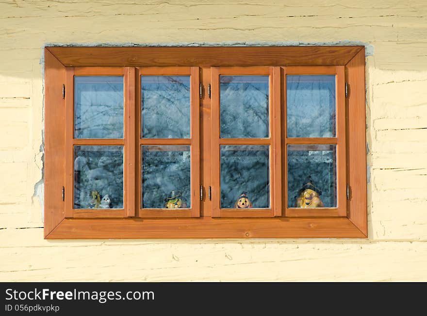 Cottage Window In Vlkolinec