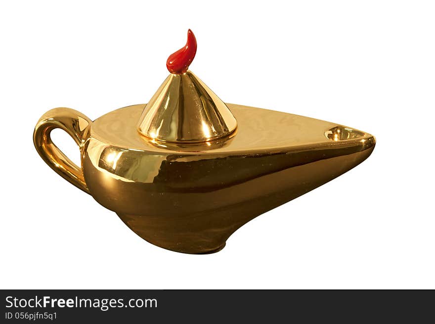 A golden lamp of Aladdin