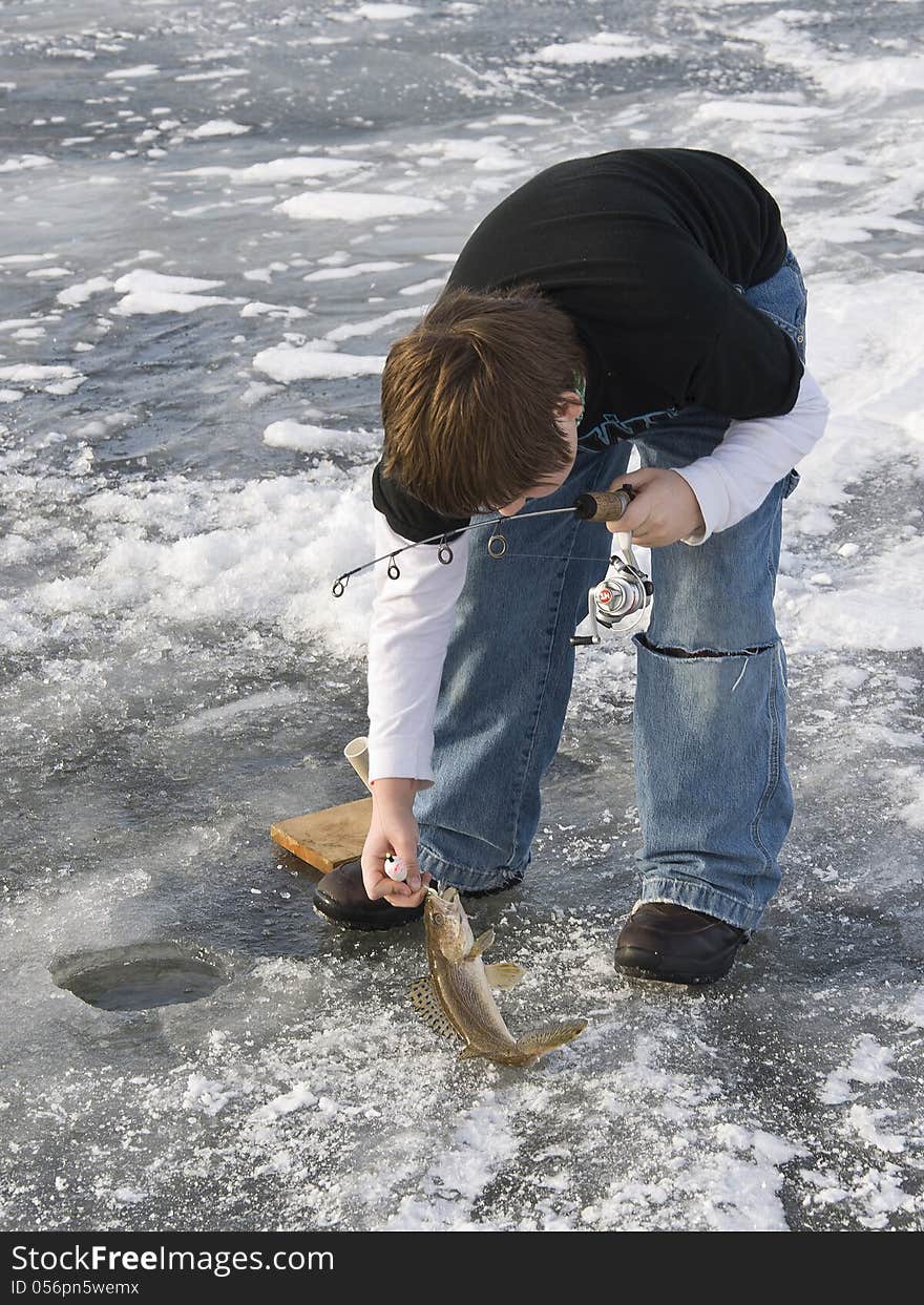 Boy with fish