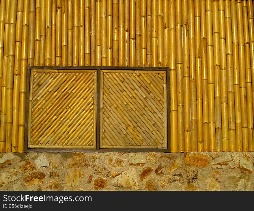 Bamboo window of the bamboo house