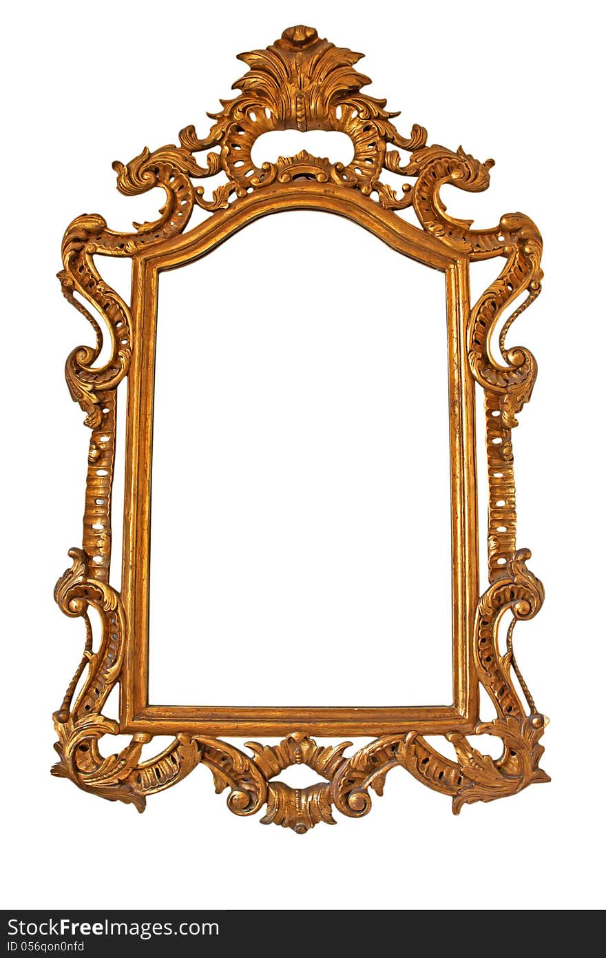 Yellow metal frame on a white background. Yellow metal frame on a white background.