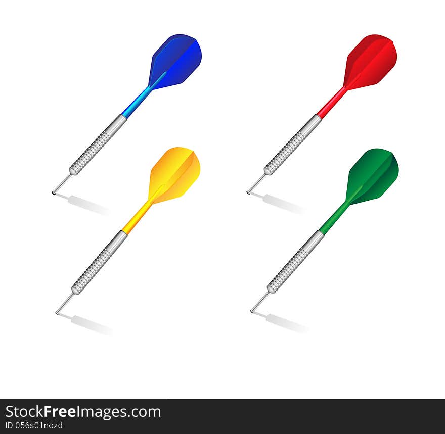 Darts ed green blue and yellow. Darts ed green blue and yellow.