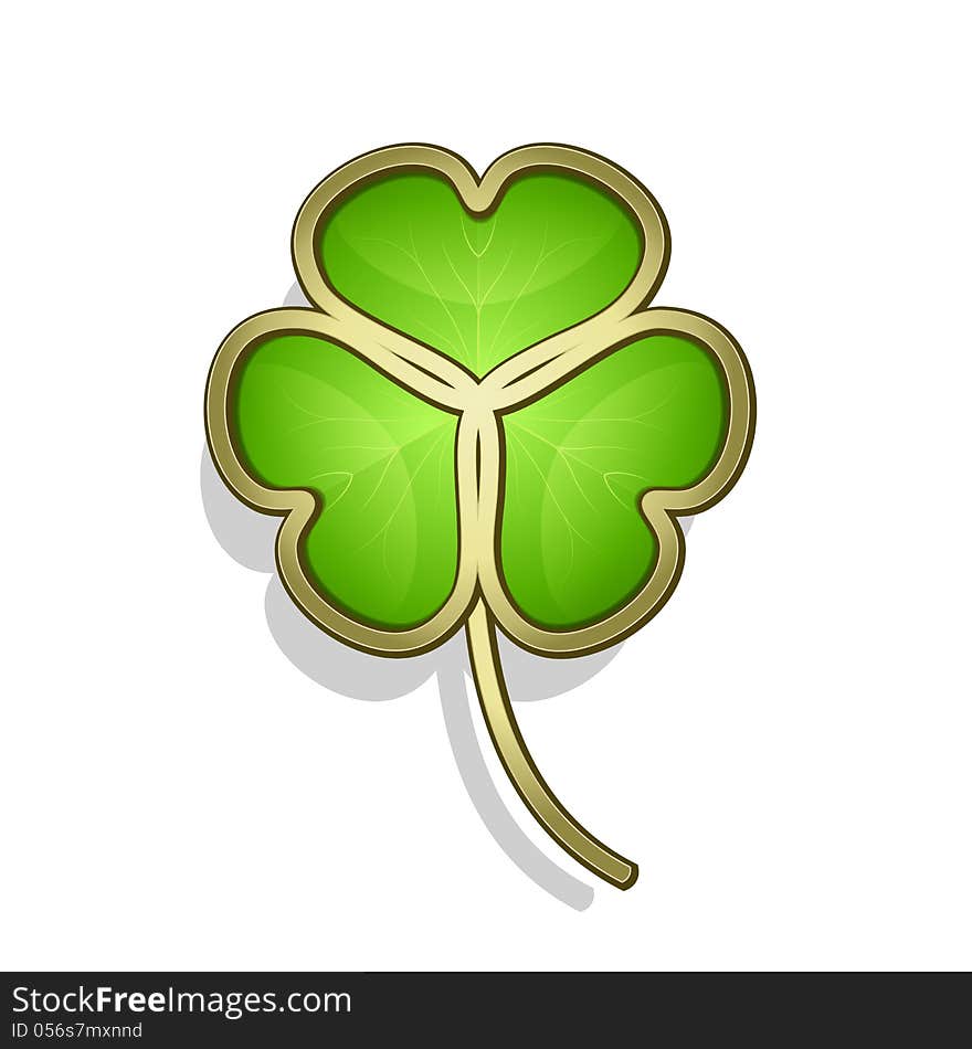 Gold Clover Leaf