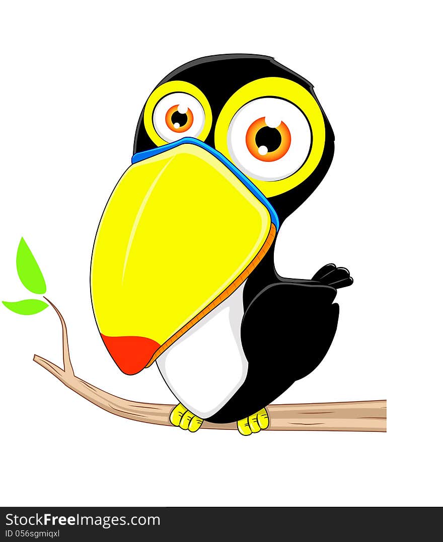 Illustration of Little Toucan Stay on the Branch