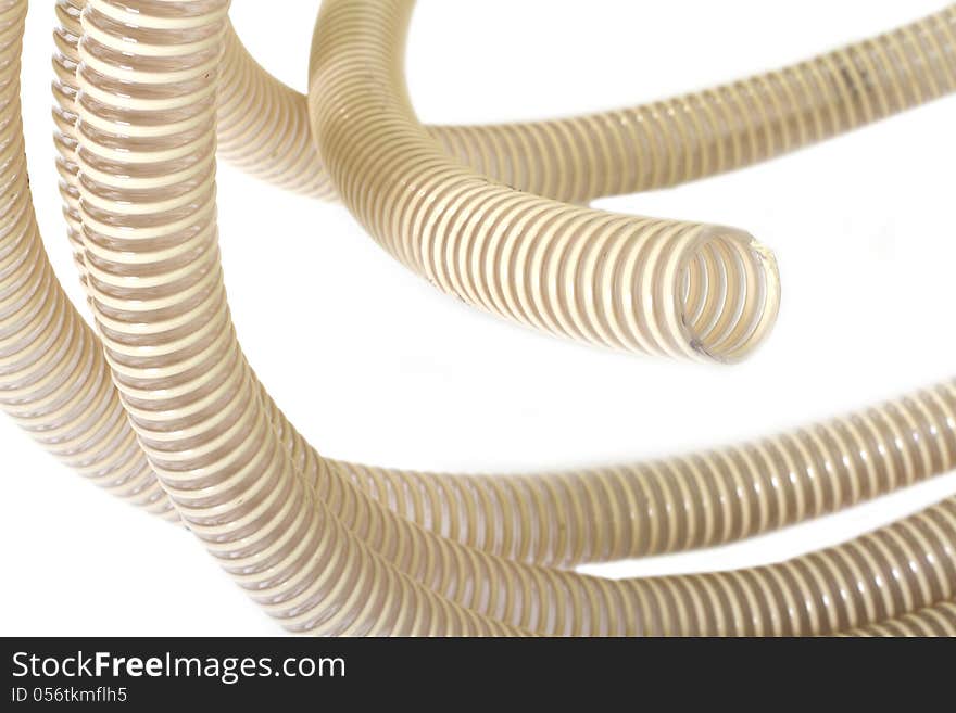 Industrial hose  on white