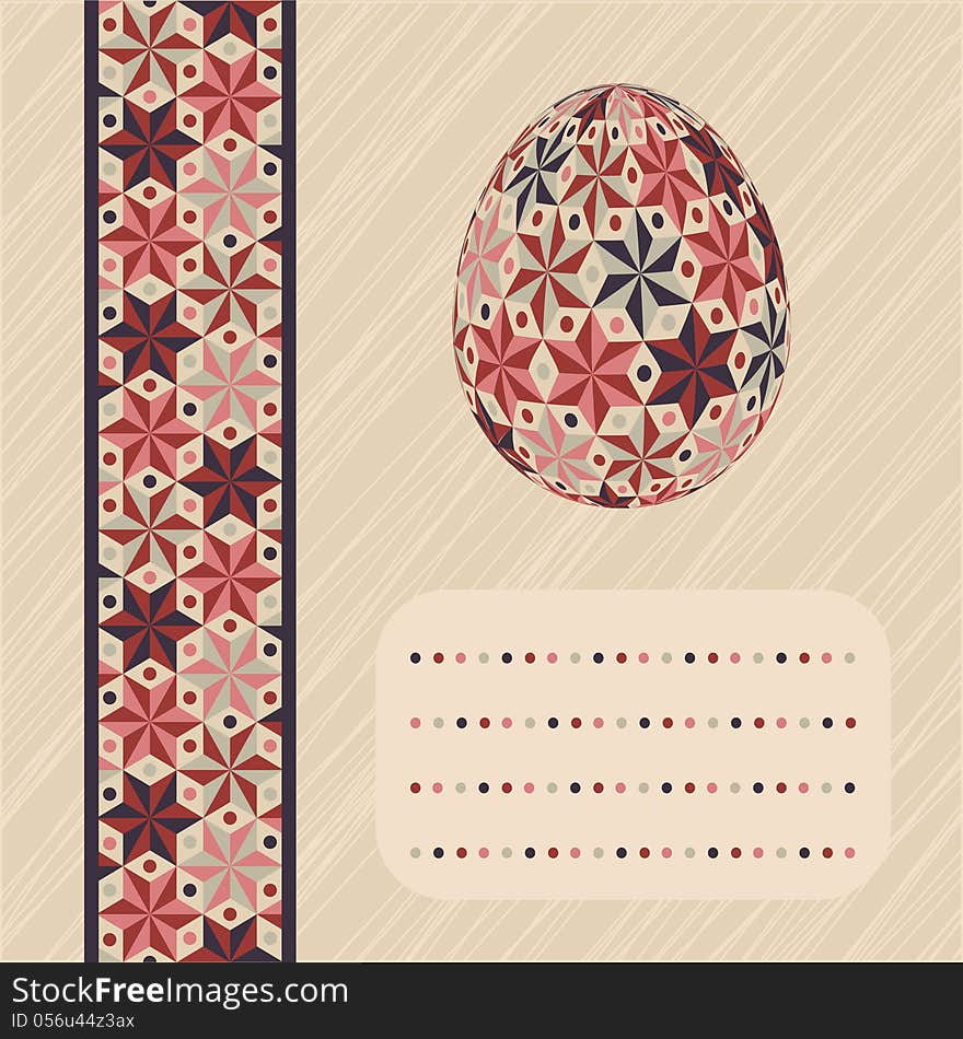 Colorful Easter card design with eggs and banner. Colorful Easter card design with eggs and banner.