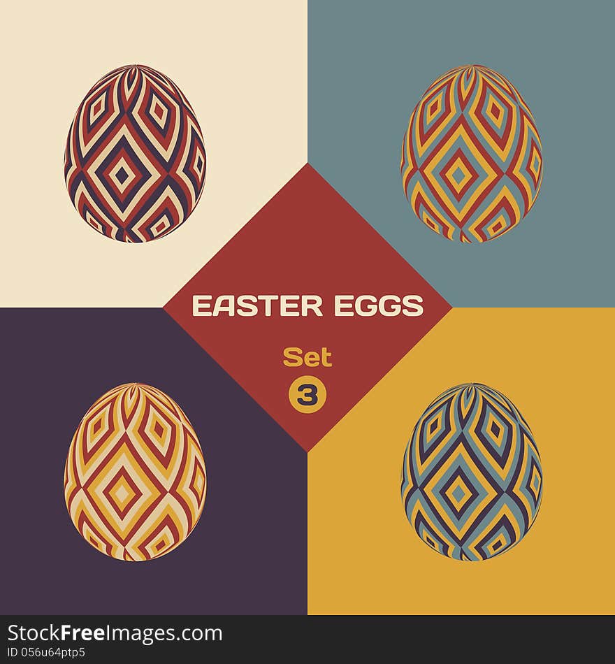 Set of easter eggs