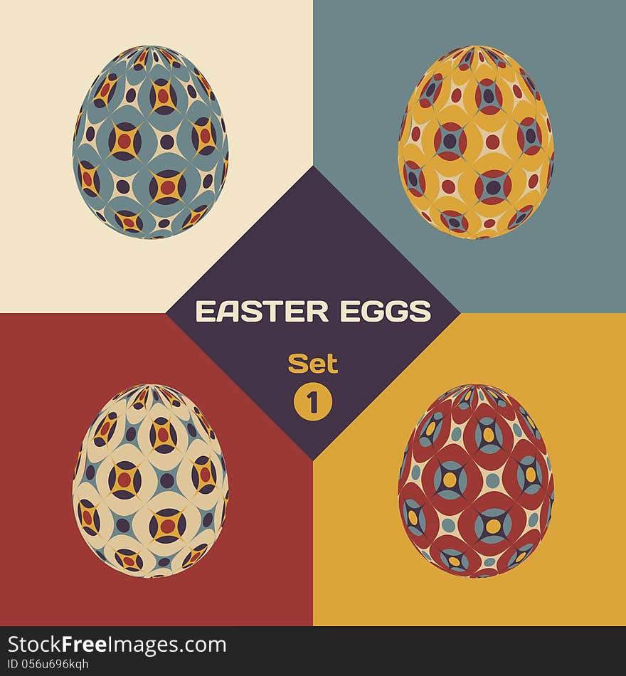 Set of easter eggs