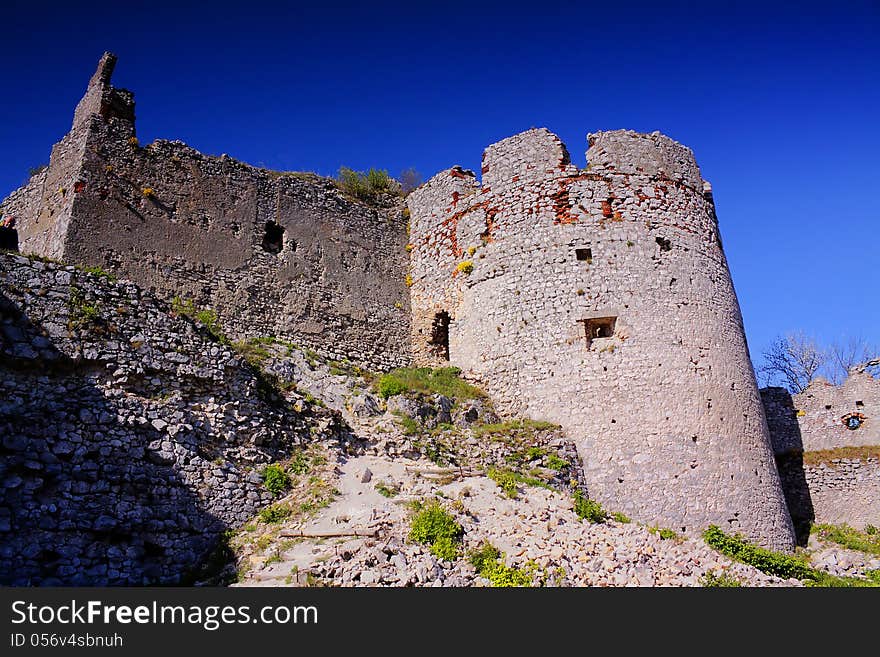 Ruins of Slovak Castle Plavecky was build in 13th century. It served as a border fortress and from the 1706 it undergoes destruction to ruins nowadays. Ruins of Slovak Castle Plavecky was build in 13th century. It served as a border fortress and from the 1706 it undergoes destruction to ruins nowadays.