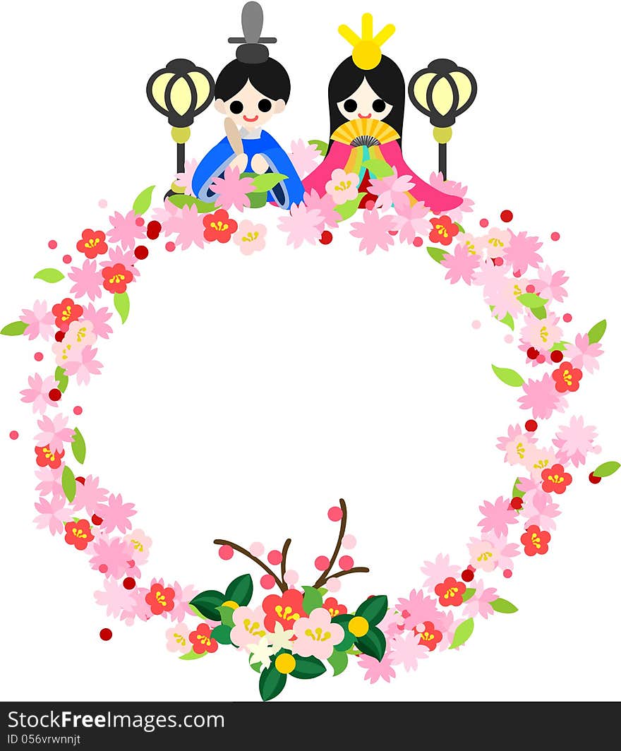 Girls Festival The wreath of Hina