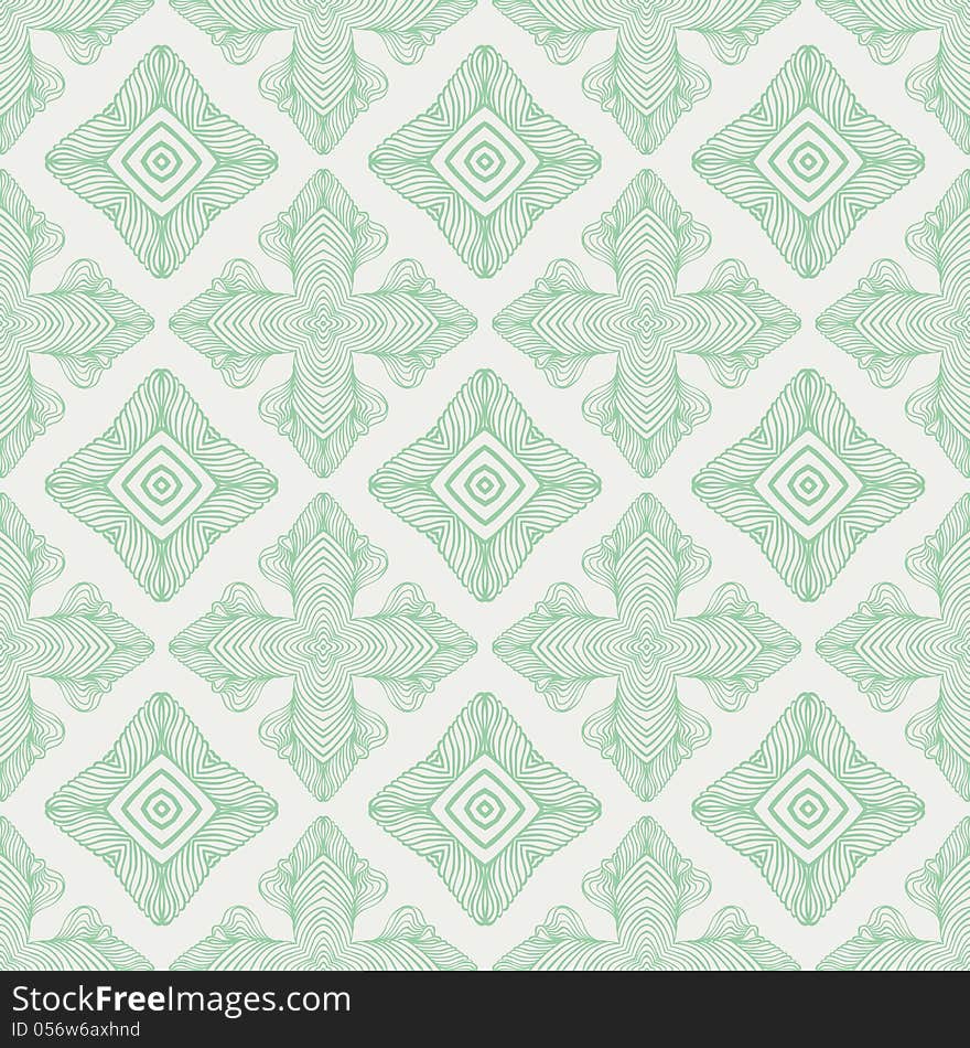 Linear Medieval Vector Seamless Pattern