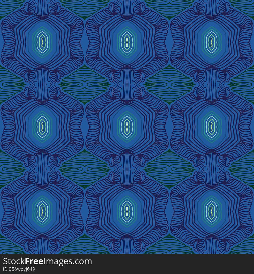 Cobalt blue seamless vector pattern with lines similar to 50s and 60s wallpapers design. Concept of home, vintage, coziness; for spring fashion, wrapping paper, website background. Cobalt blue seamless vector pattern with lines similar to 50s and 60s wallpapers design. Concept of home, vintage, coziness; for spring fashion, wrapping paper, website background.