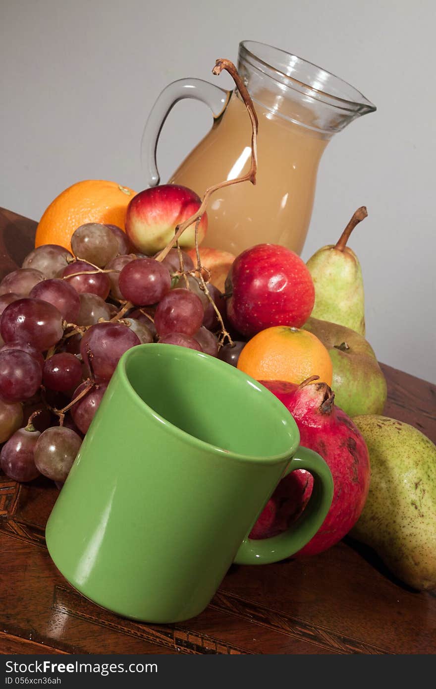 Juice tea with fresh fruits. Juice tea with fresh fruits