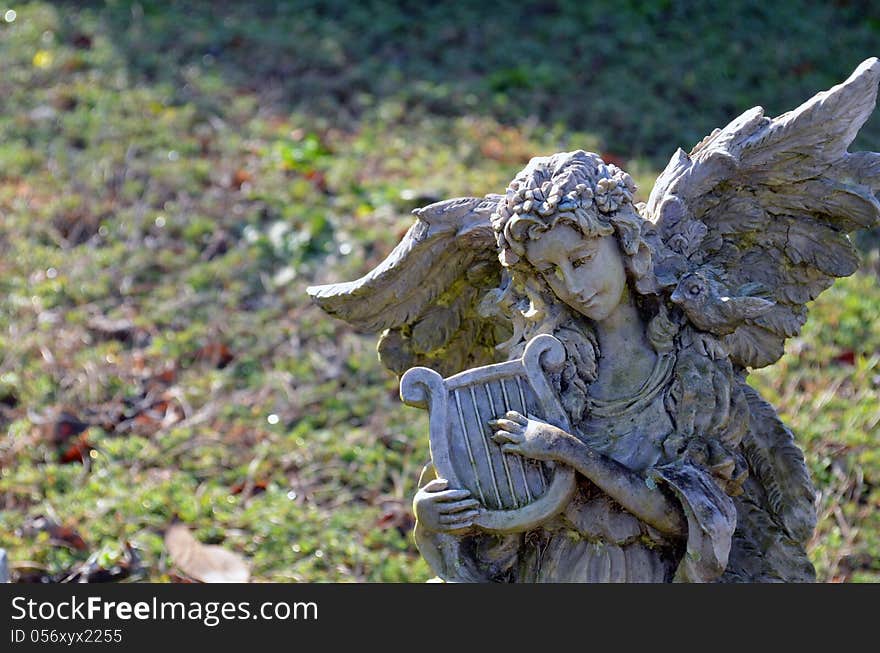 Very old marble tombstones in a long forgotten cemetery in North Carolina.