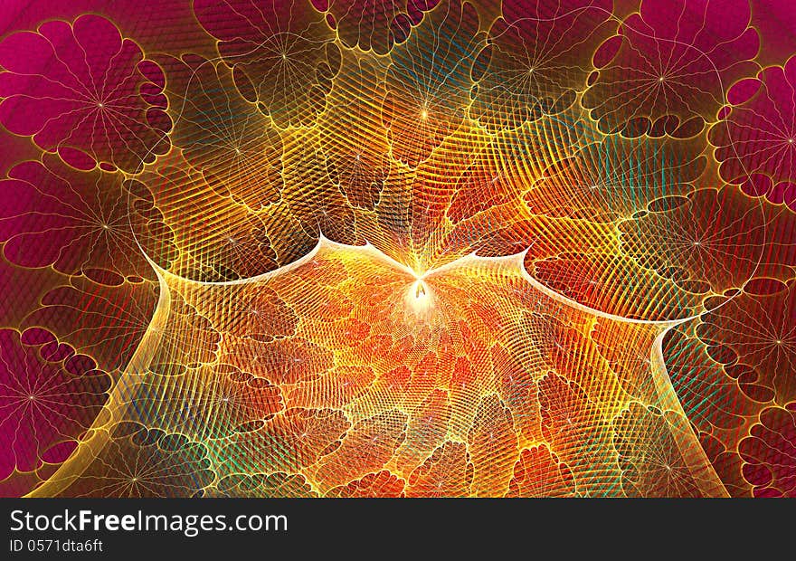 Fractal Flower Shape Background