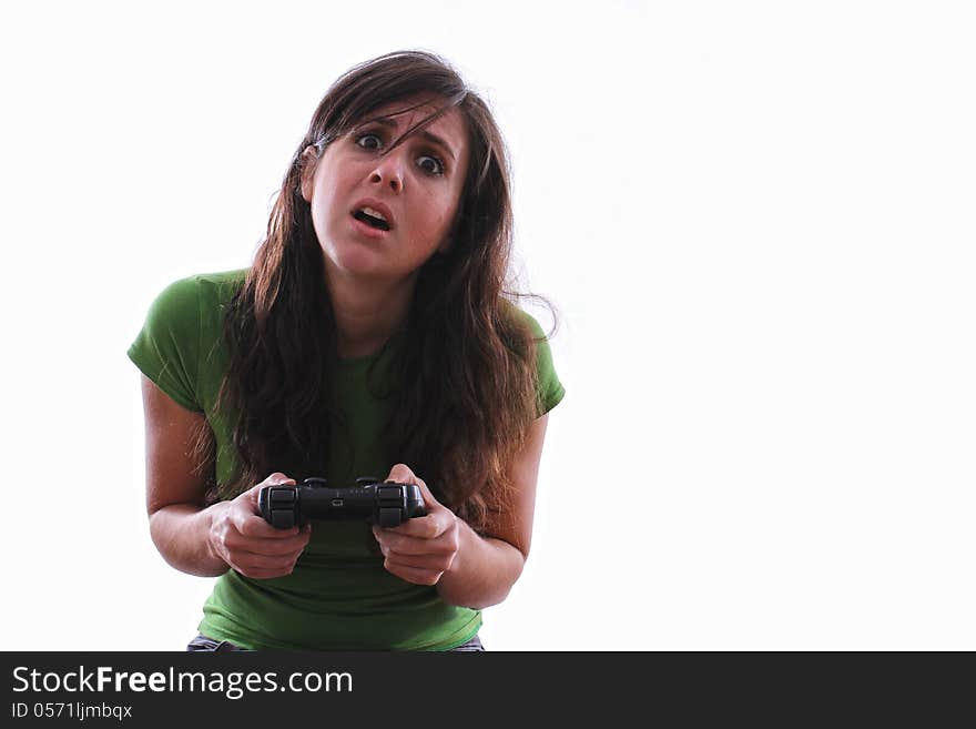 Girl Upset With Console Game