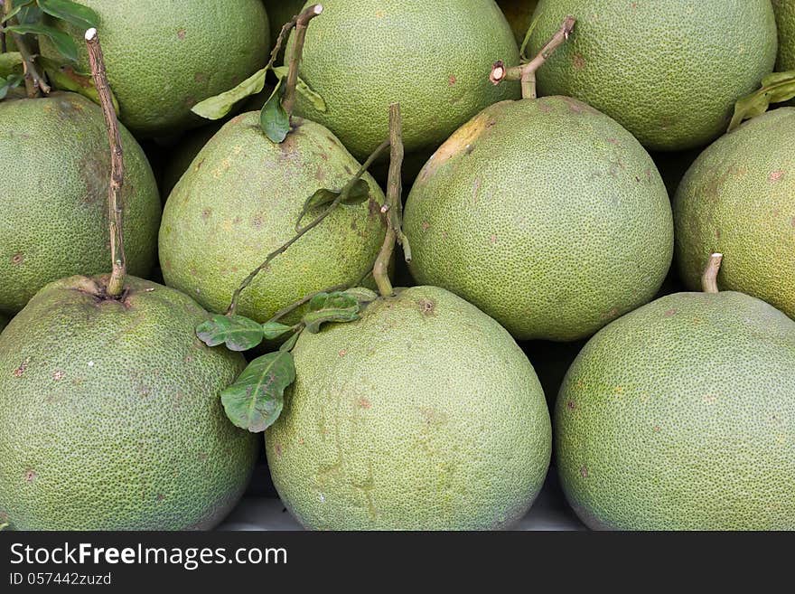 Pomelo or pummelo. For sele in market's or grocery's product.