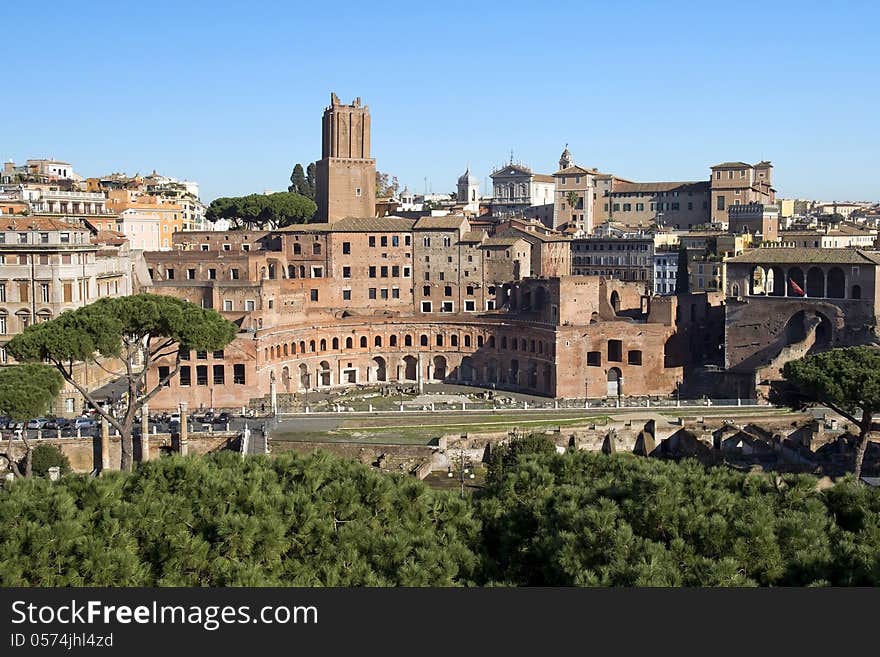 Forum of Trajan in Rome, Italy