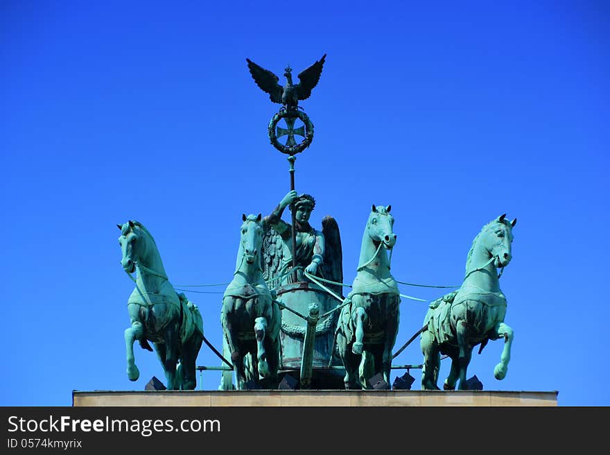 The Quadriga on the Brandenburg Gate in Berlin