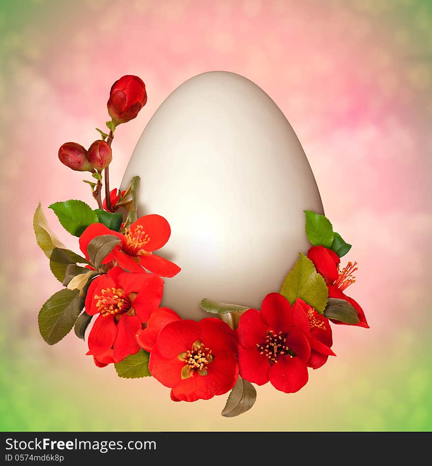 Beautiful easter card with egg. Beautiful easter card with egg.