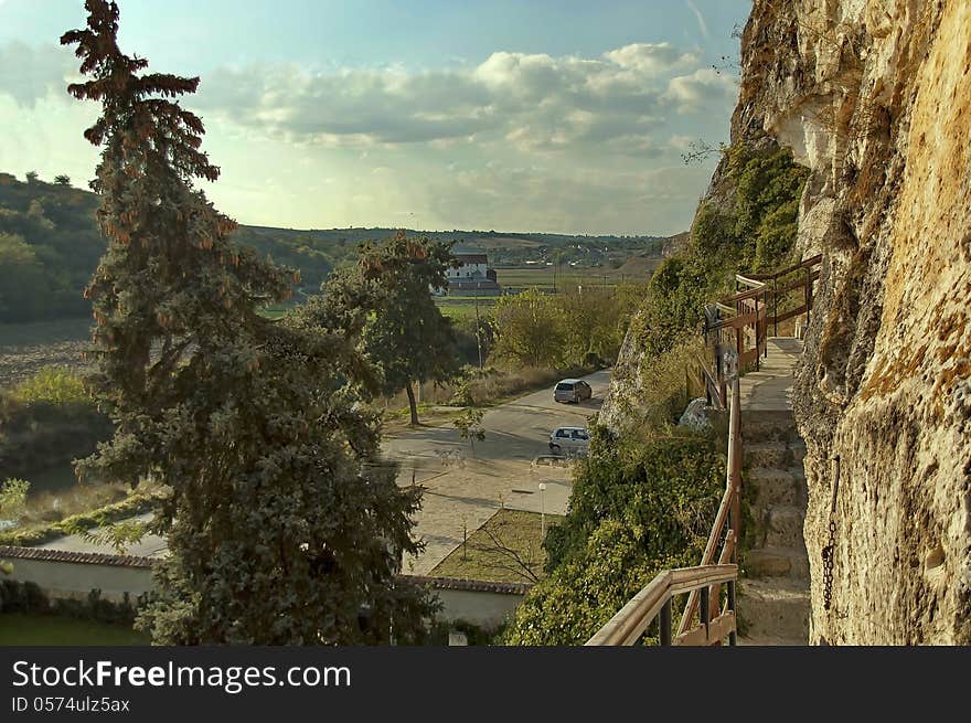 The rock monastery St Dimitrii of Basarbovo, Bulgaria