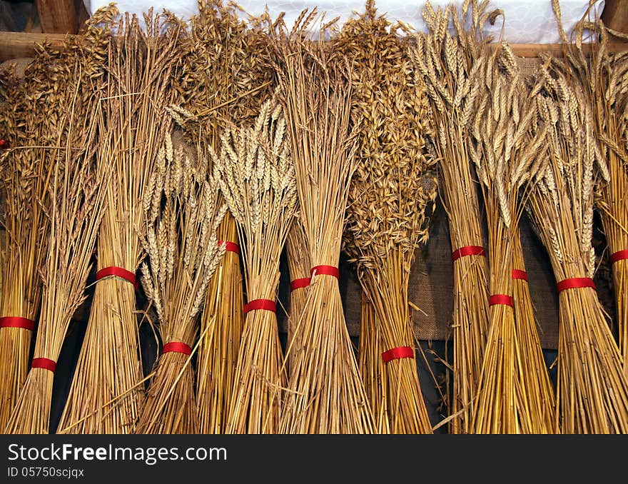 Bolts of cereal drying