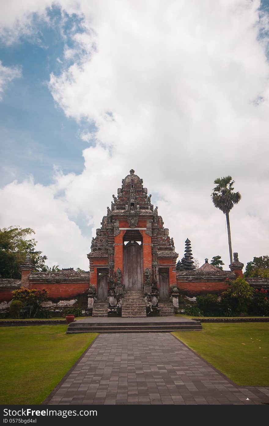 Main gate to Pura Taman Ayun - hindu temple near Mengwi, Bali, Indonesia