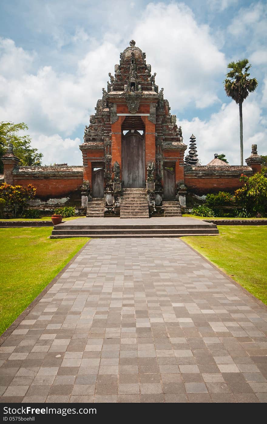 Main gate to Pura Taman Ayun - hindu temple near Mengwi, Bali, Indonesia