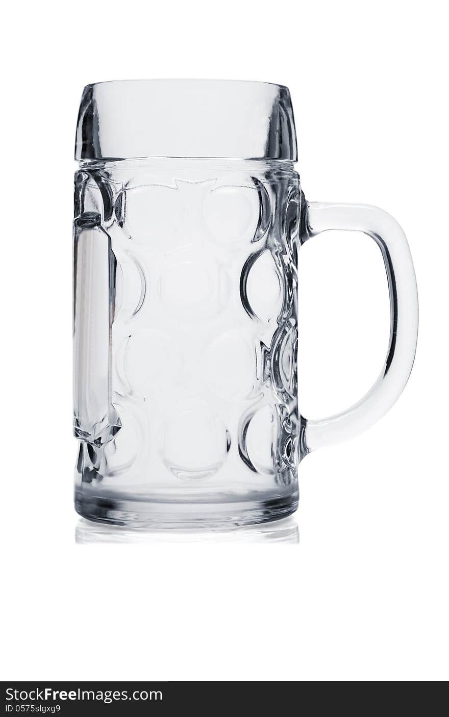 Beer mug on white