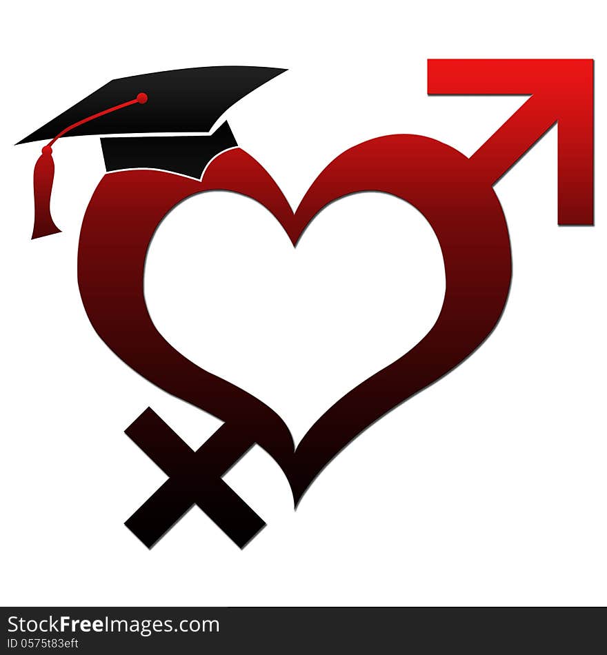 Sex Education - Hat on Heart Shape