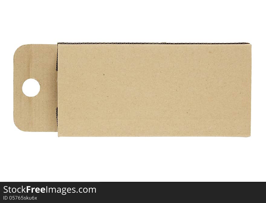 Open cardboard box isolated on a white background with clipping path