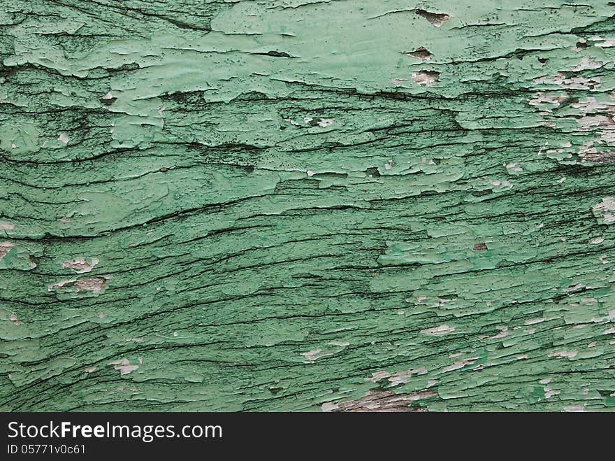 Detail of cracked wood wall texture