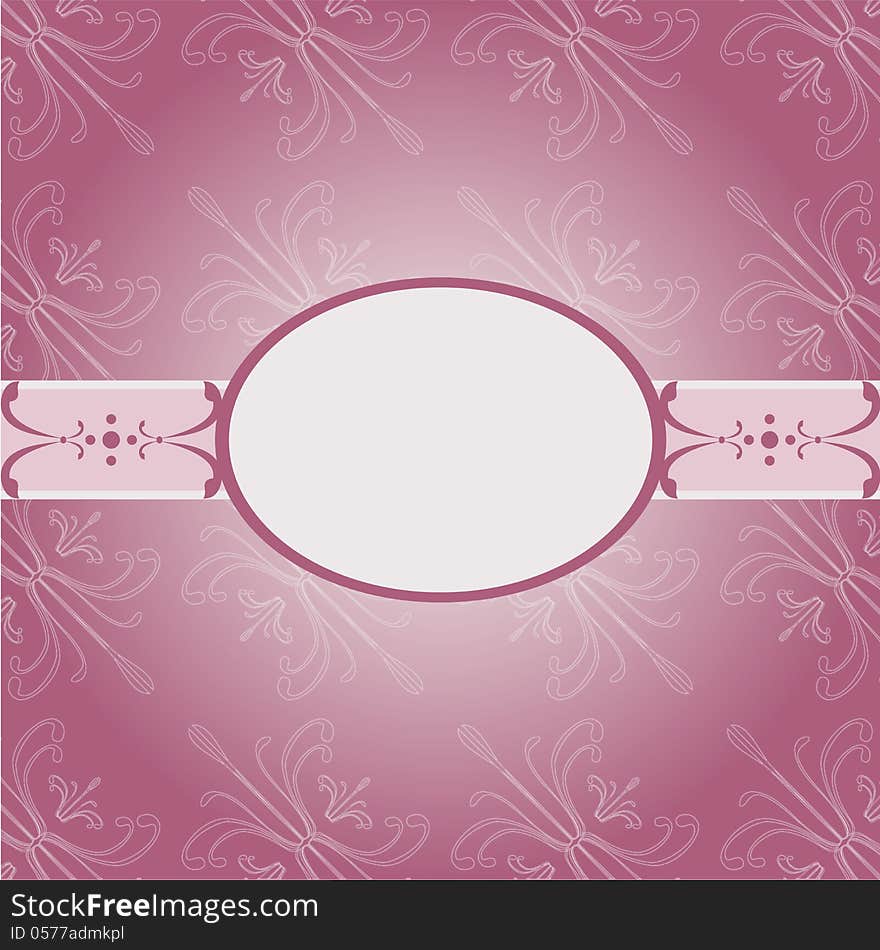 Invitation Vintage Card Frame Pink