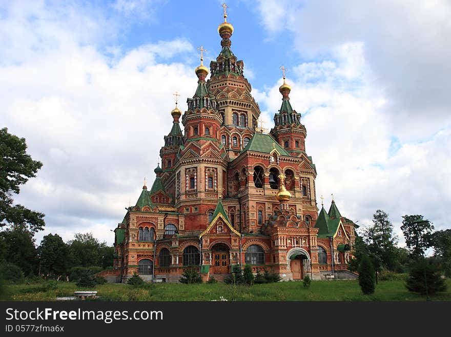 Cathedral of Saints Peter and Paul Church in Peterhof