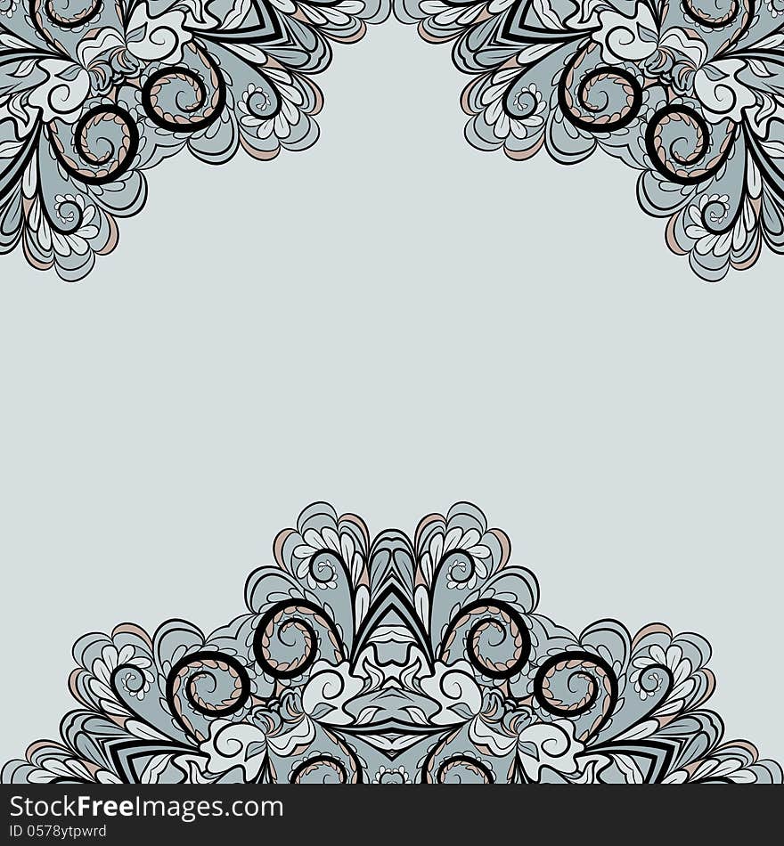 Abstract gray pattern like as oriental traditional motif with place for your text. Abstract gray pattern like as oriental traditional motif with place for your text.