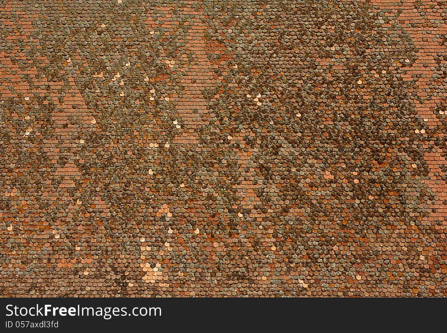 Old red shingle abstract background