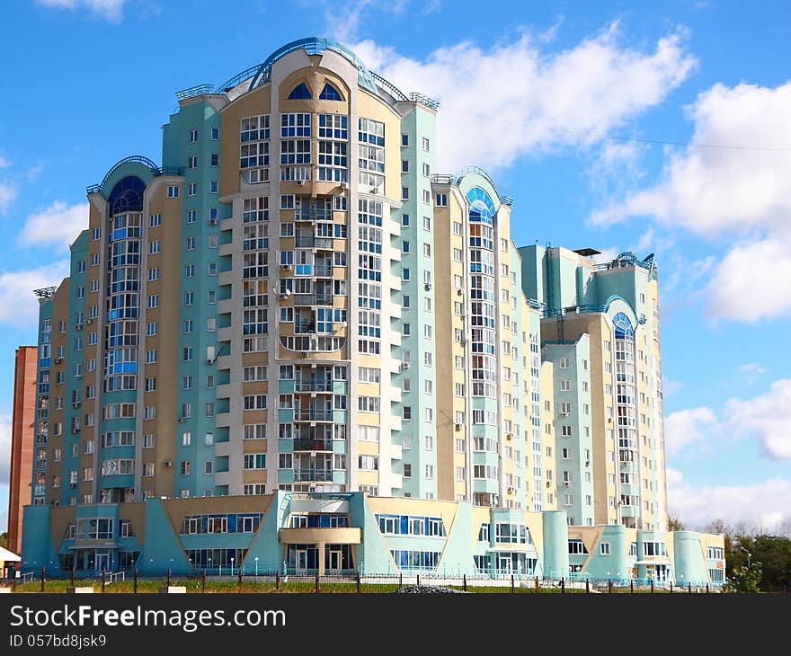 The new multi-storey building for the city residents. The new multi-storey building for the city residents