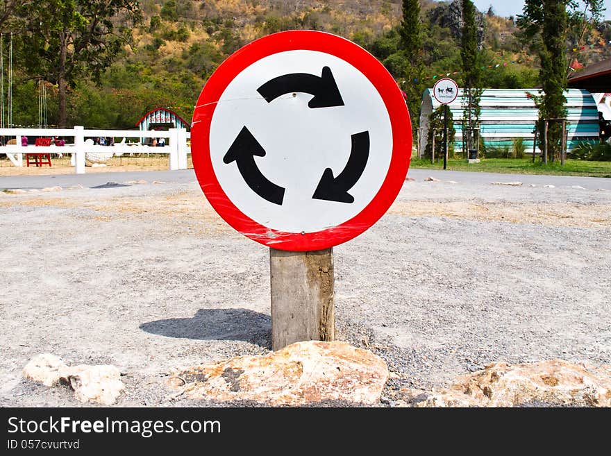 The Traffic Circle sign symbol