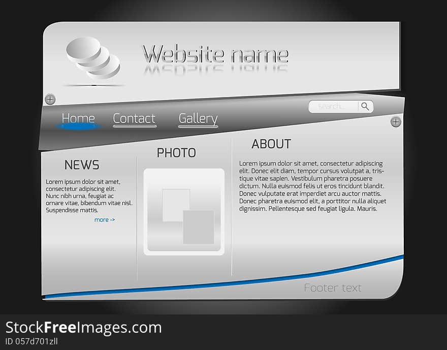 Website design steel template