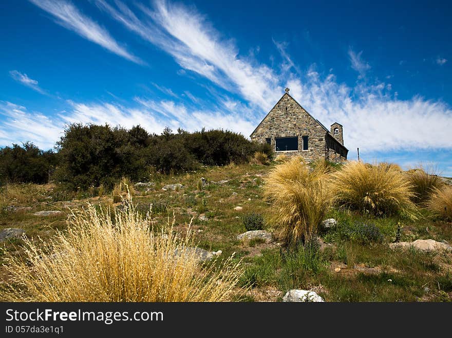 A church near the Lake tekapo named good shepherd. A church near the Lake tekapo named good shepherd