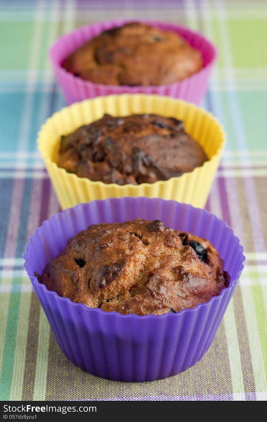 Blueberry And Banana Sugar Free Wholegrain Muffins