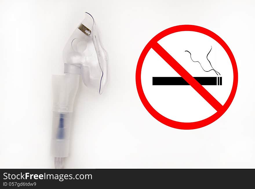 Oxygen Mask And No Smoking Sign