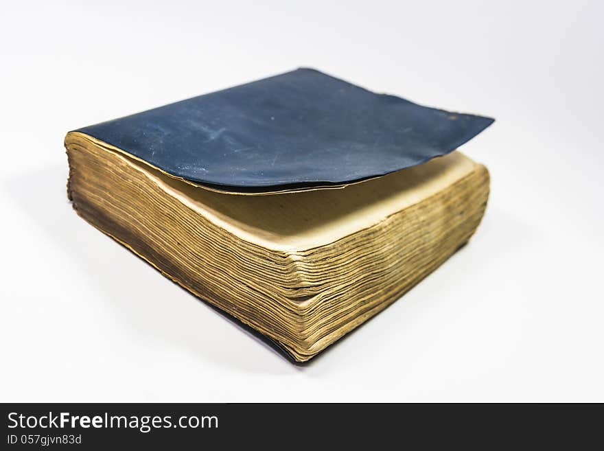 Old book on white background.