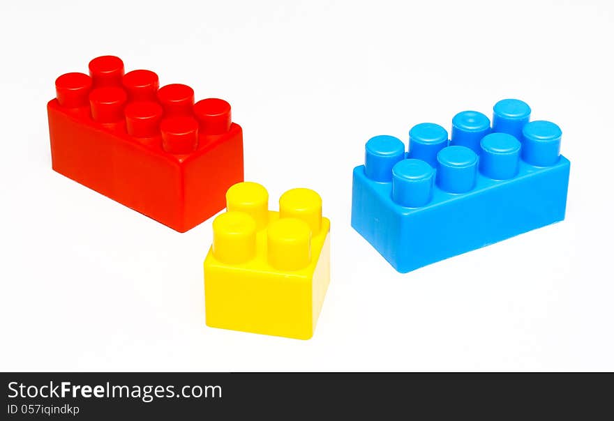 Building blocks white isolated