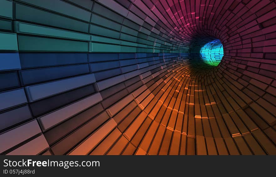 Abstract 3d background and blue light. Abstract 3d background and blue light