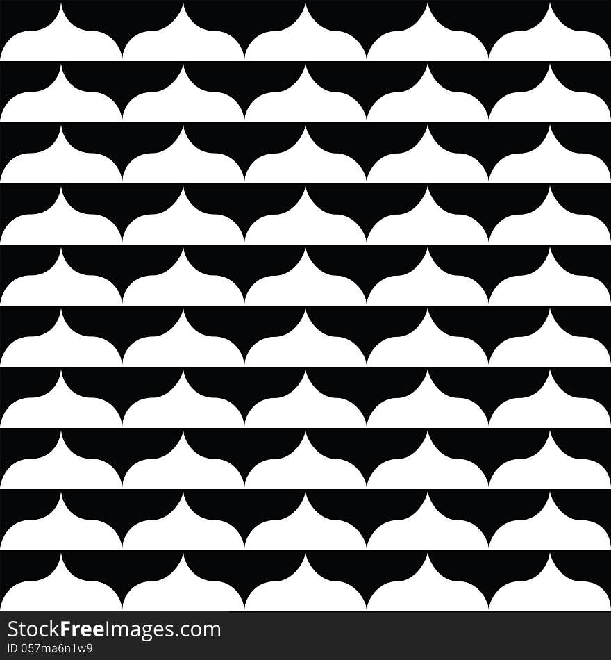 Black And White Wavy Pattern