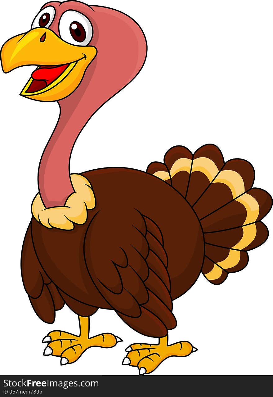 Turkey cartoon posing